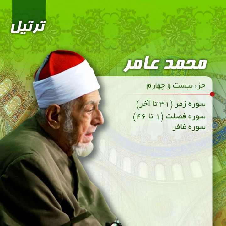 ترتیل استاد محمد عامر - جزء 24