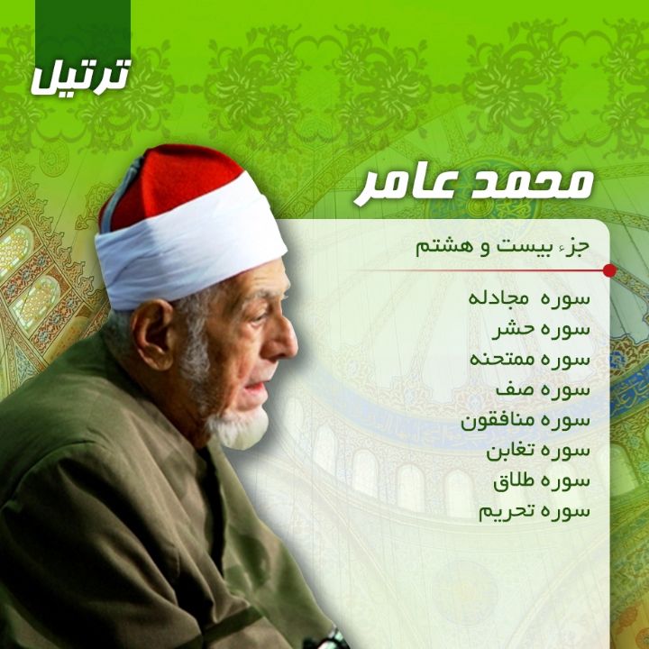 ترتیل استاد محمد عامر- جزء 28