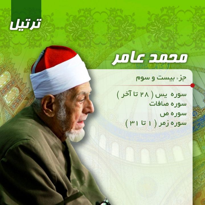 ترتیل استاد محمد عامر - جزء 23