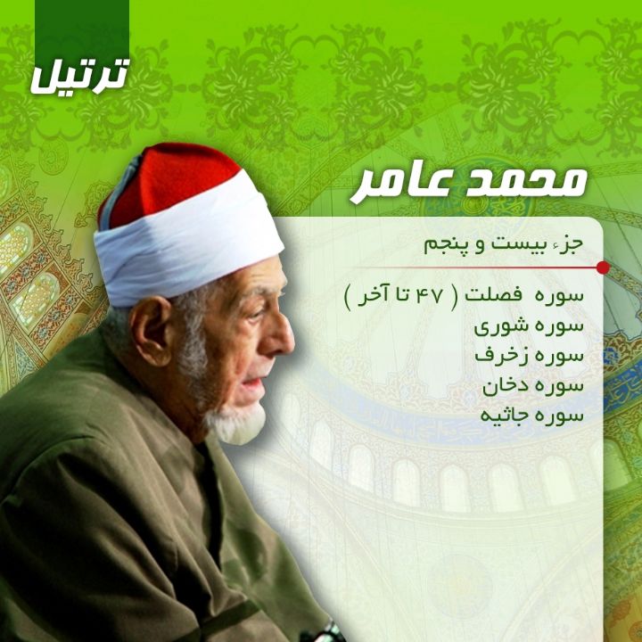 ترتیل استاد محمد عامر - جزء 25