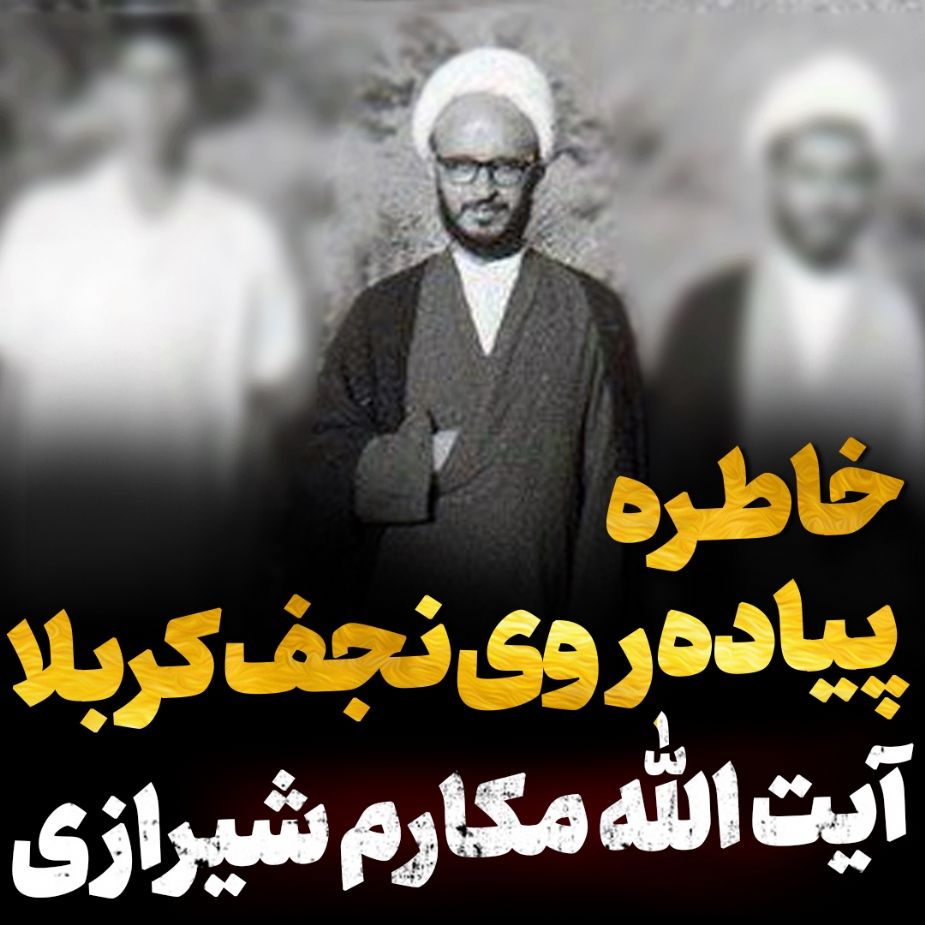 خاطره پیاده روی نجف كربلا، آیت الله مكارم شیرازی